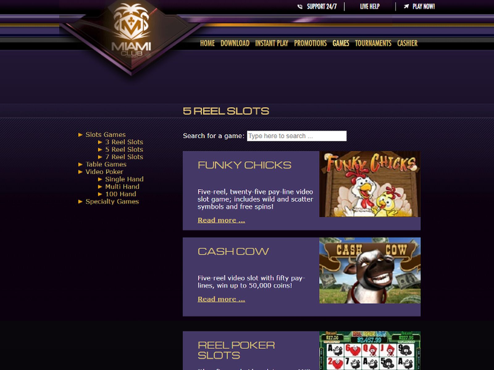 Miami Club Casino Online Casino