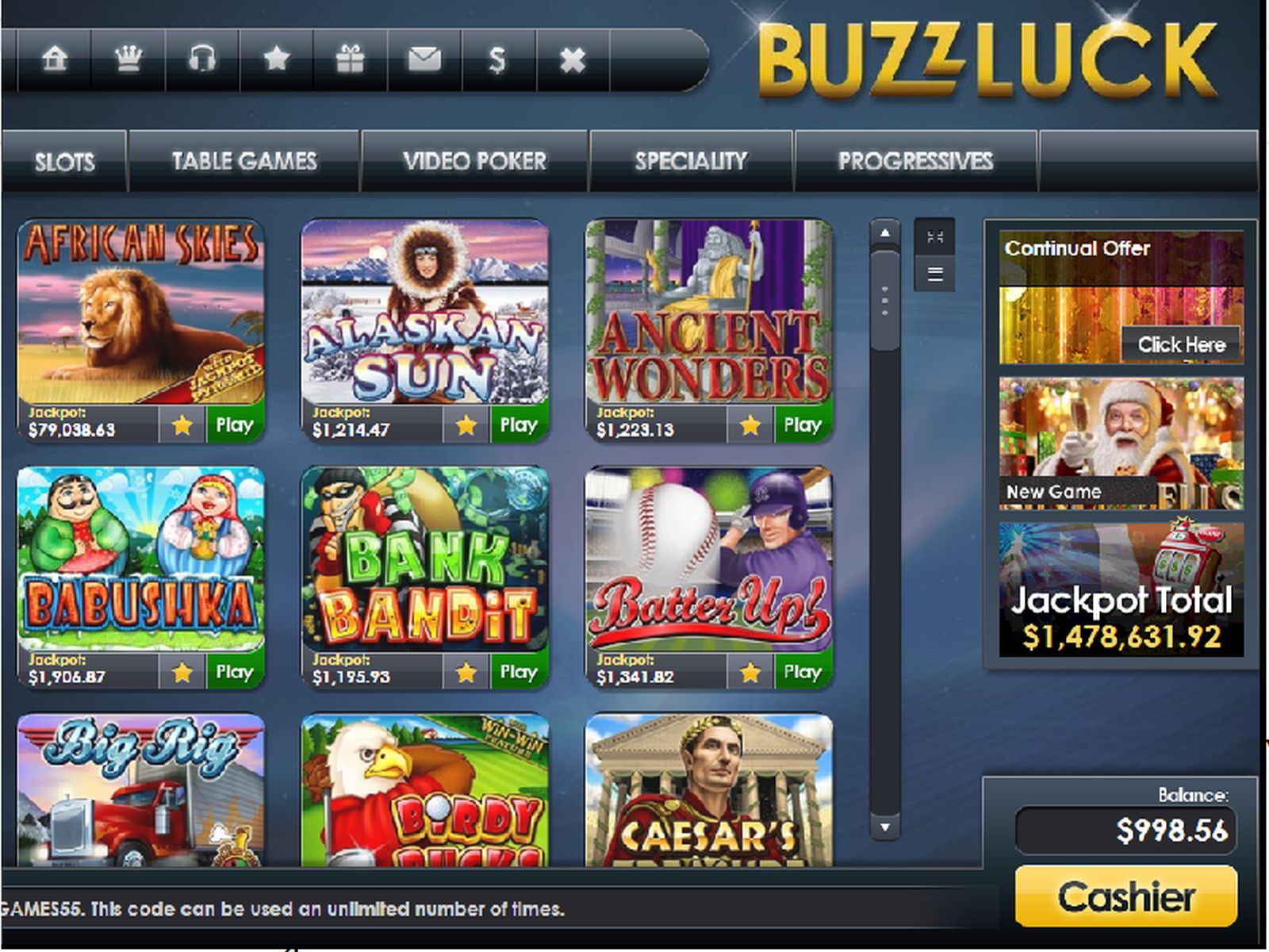 Buzzluck Online Casino Online Casino